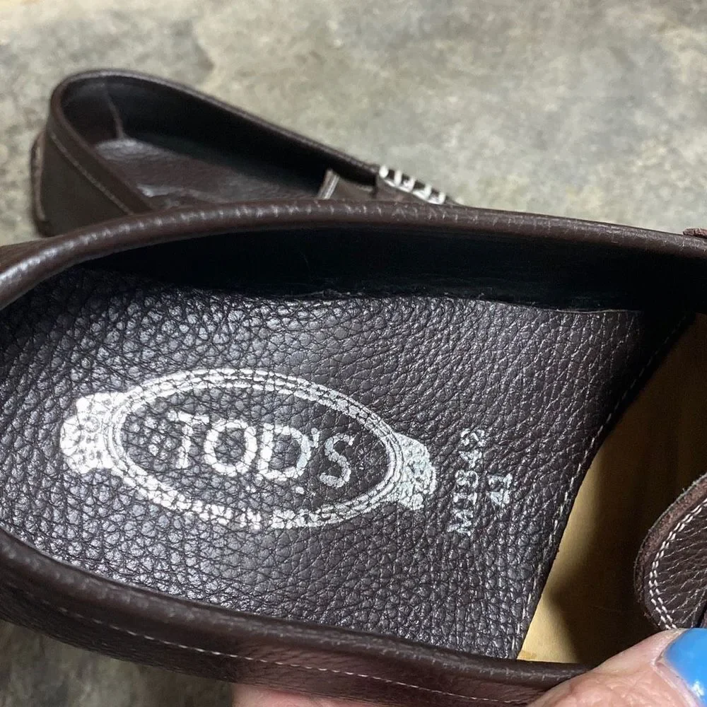Tod’s Brown Driving Slip On Loafer Shoes Size 7